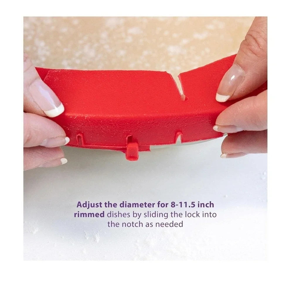 NEW Talisman Designs Adjustable Silicone Pie Crust Shield Red #1507